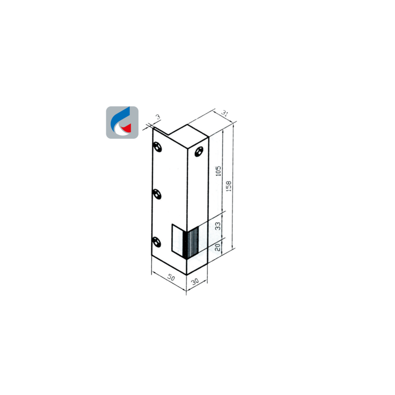 Gâche électrique en applique à émission 12/24V N.10 - BEUGNOT