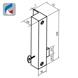 Serrure applique monopoint verticale clé à vis N.10 - BEUGNOT