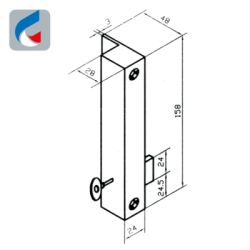 Serrure applique monopoint verticale clé à vis N.12 - BEUGNOT