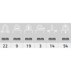 Cadenas à code 3 molettes 155 - ABUS