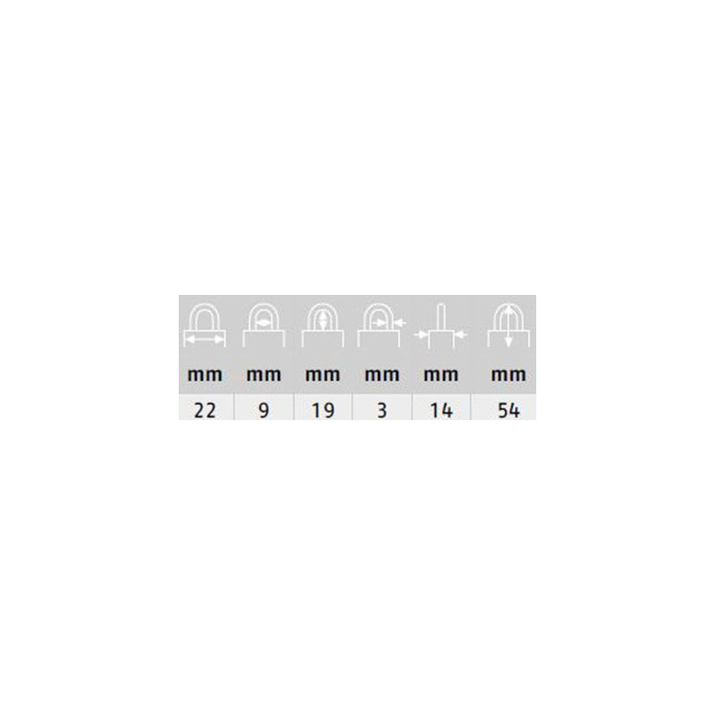 Cadenas à code 3 molettes 155 - ABUS