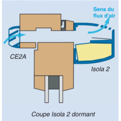 Entrée d'air autoréglable et acoustique ISOLA2 + Capuchon de façade CE2A blanc - ANJOS