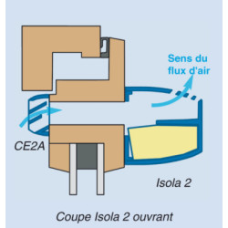 Entrée d'air autoréglable et acoustique ISOLA2 + Capuchon de façade CE2A blanc - ANJOS