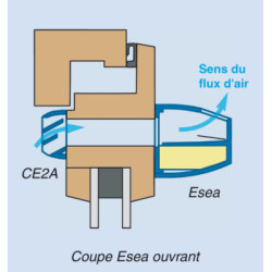 Entrée d'air autoréglable et acoustique ESEA 15 - ANJOS