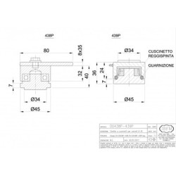 Pivot supérieur à souder diamètre 45 mm - IBFM