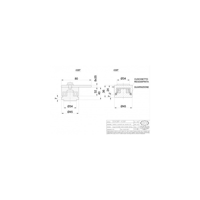 Pivot supérieur à souder diamètre 45 mm - IBFM