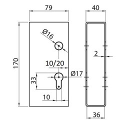 Boîtier de serrure 447/S - IBFM