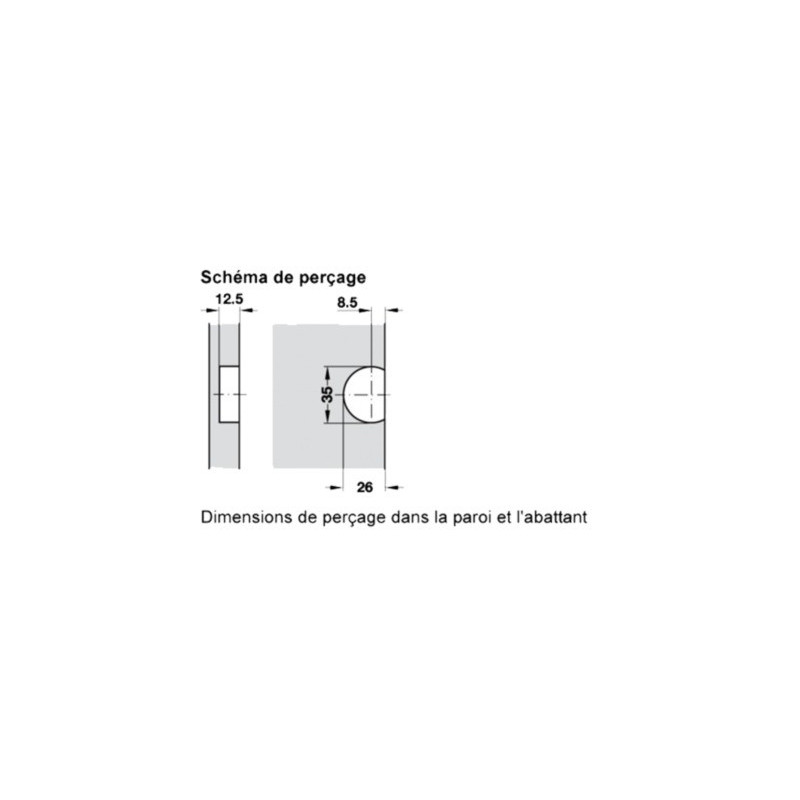 Charnière pour abattants à visser - HAFELE