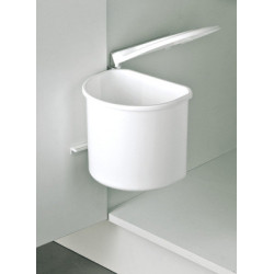 Poubelle 5L blanche - HAFELE