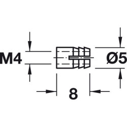 Manchon d'écartement M4 en laiton - HAFELE