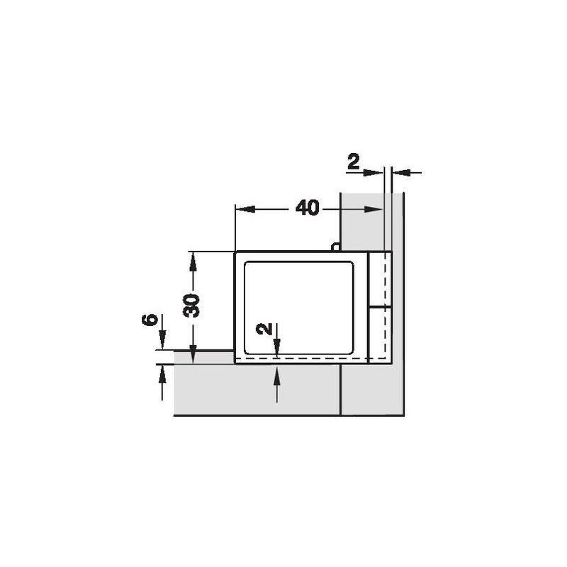 Charnière pour porte en verre pose en applique - HAFELE