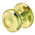 Bouton sur rosace laiton poli - DEVISMES