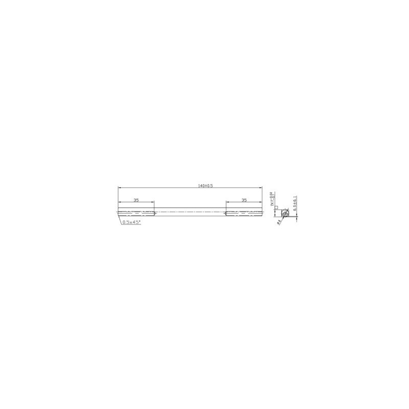 Carré 7x140 acier zingué - FONDERIA MARCHESI