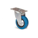 Roulette sur platine roue caoutchouc élastique pivotante Ø100 PORTROLL - GUITEL HERVIEU