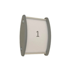Plaque de porte-noms double pour pose en drapeau - ATRIUS