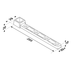Penture inférieure carrée double action TSP / TSA / TSD A / JANUS / B TWIST - SEVAX