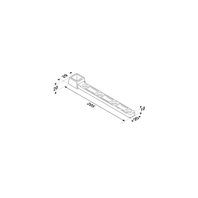 Penture inférieure carrée double action TSP / TSA / TSD A / JANUS / B TWIST - SEVAX
