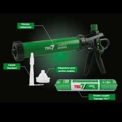 Pistolet à cartouches et poches souples OMNIGUN UNIV - TEC 7