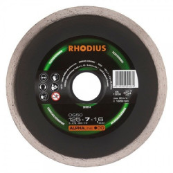Disque à tronçonner diamant pierre diamètre 125 mm DG50 - RHODIUS