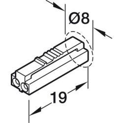 Rallonge d'alimentation Loox5 24V 2 pôles - HAFELE