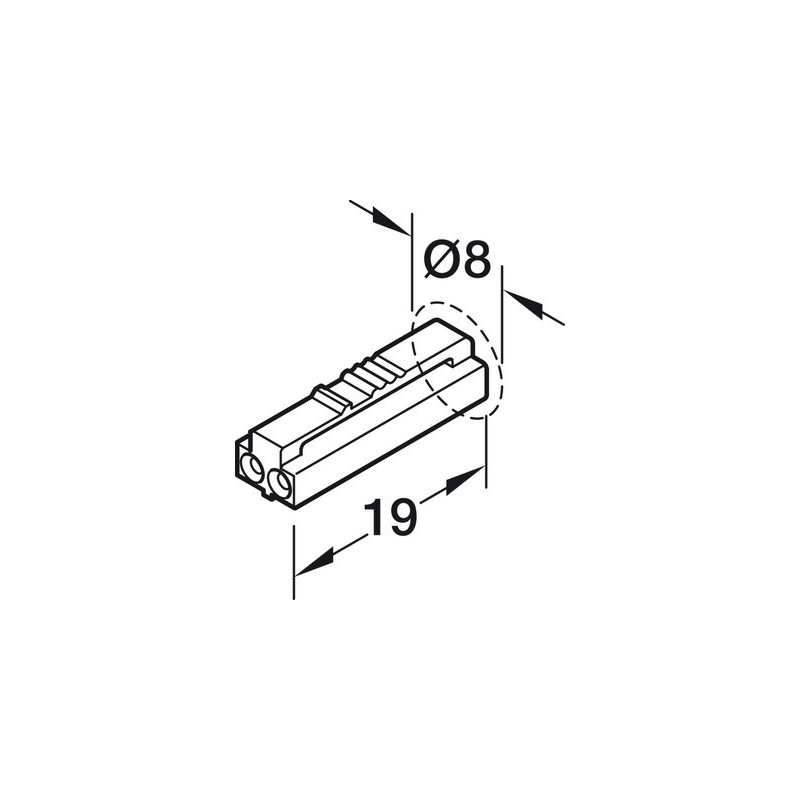 Rallonge d'alimentation Loox5 24V 2 pôles - HAFELE