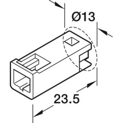 Rallonge d'alimentation Loox5 24V 2 pôles - HAFELE