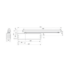 Ferme-porte TS91 Pack Métal bras coulisse - DORMAKABA