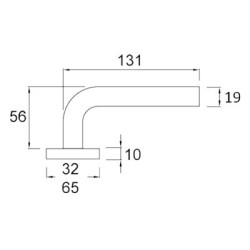 Ensemble sur rosace étroite forme L inox - COGEFERM