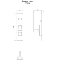 Bouton creux pour fermeture 2260 semi-automatique 2261 noir - CROISEE DS