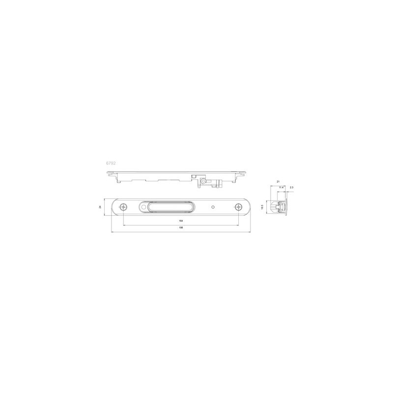 Fermeture simple manoeuvrante SILENE DS6792 argent - CROISEE DS