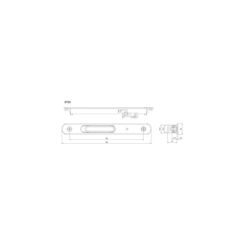 Fermeture simple manoeuvrante SILENE DS6793 argent - CROISEE DS