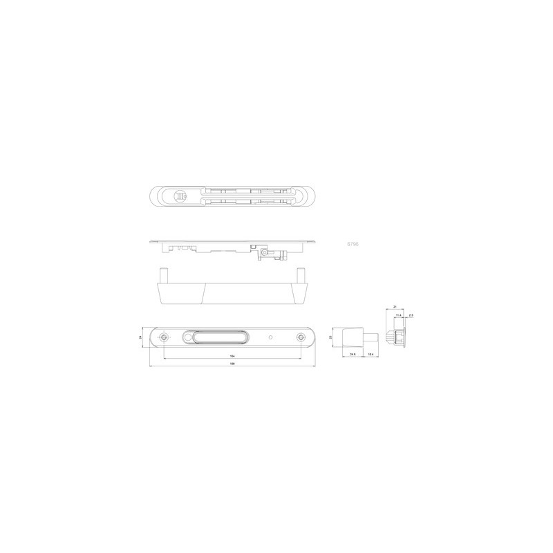 Fermeture double SILENE DS6796 argent - CROISEE DS