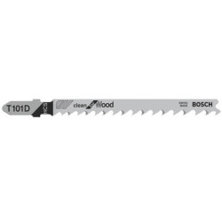 Lot de 5 lames de scie sauteuse HCS Clean bois 100 mm T101D - BOSCH