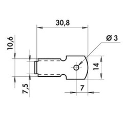 Boîte de 200 taquets standards pour crémaillère 8901 - MONIN