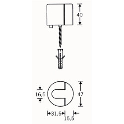 Butoir de sol 3817 argent - FSB