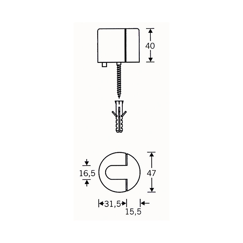 Butoir de sol 3817 argent - FSB