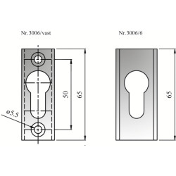Rosace de propreté étroite profil européen 3006 - ARLU