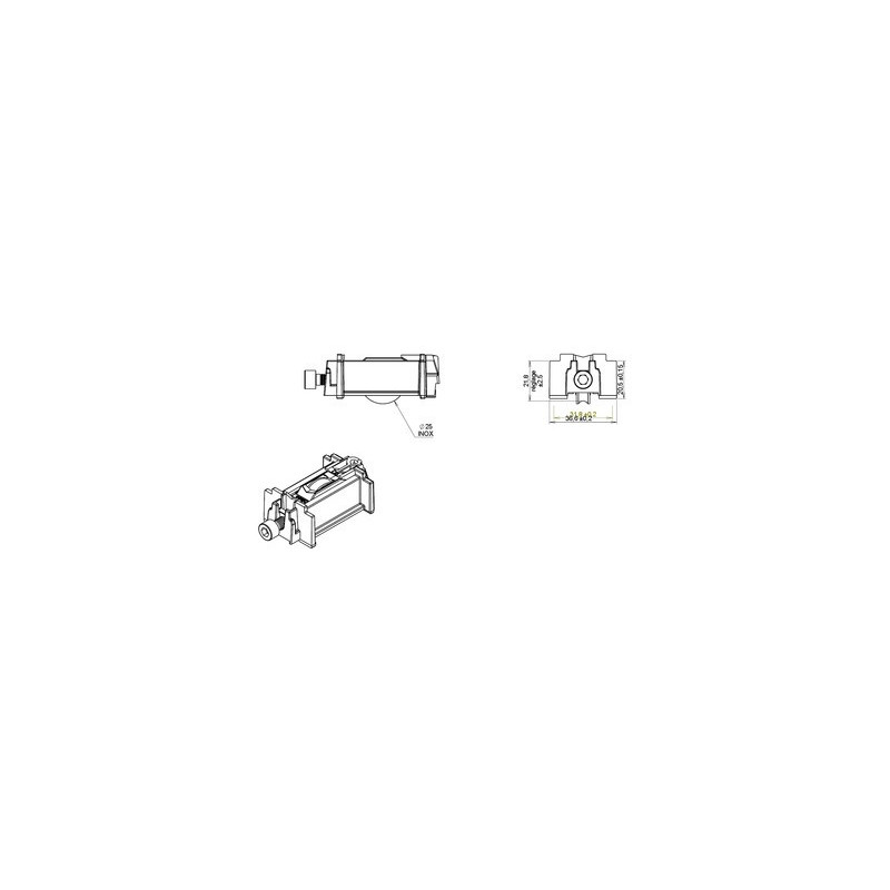 Chariot pour coulissant verre de 32 WICONA WS65 - CROISEE DS