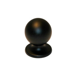 Bouton de meuble boule contemporain zamak noir - CADAP