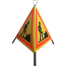 Panneau de signalisation tripode pliable de chantier - VISO