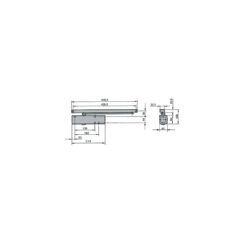 Ferme-porte TS 3000 VBC sans bras force 1 à 4 - GEZE