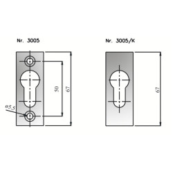 Rosace de propreté étroite profil européen 3005 - ARLU