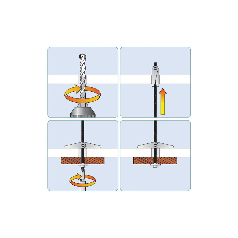 Cheville segment basculant ou à ressort - RAWL