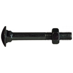 Boulon tête ronde collet carré noir - VISWOOD