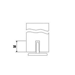 Guide d'onglet inférieur pour porte coulissante - KOBLENZ