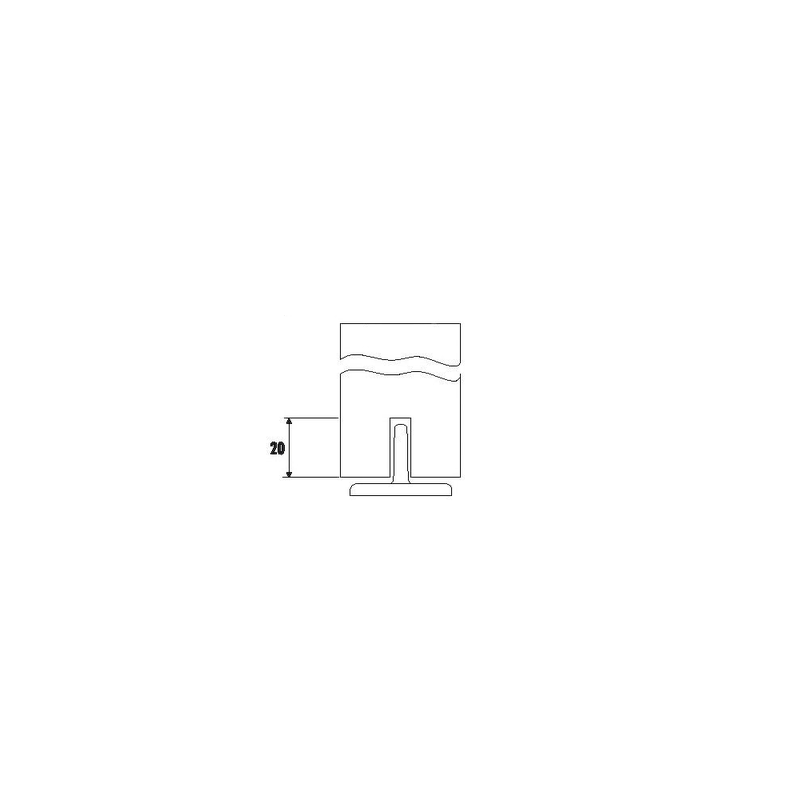 Guide d'onglet inférieur pour porte coulissante - KOBLENZ