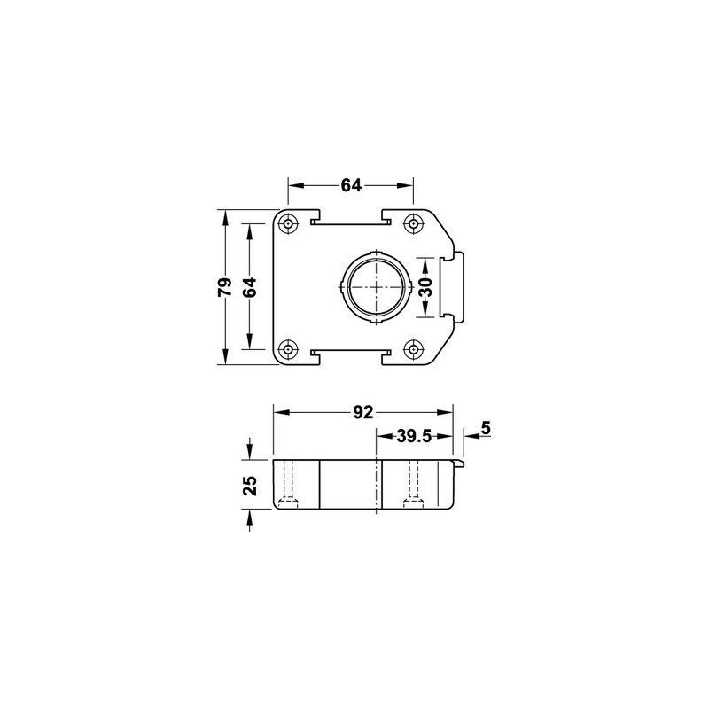 Embase pour pied de meuble AXILO - HAFELE