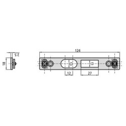 Gâche haut / bas CE202GB-6LR18 - CVL