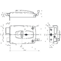 Serrure applique monopoint horizontale à tirage profil européen FREELOX - JPM