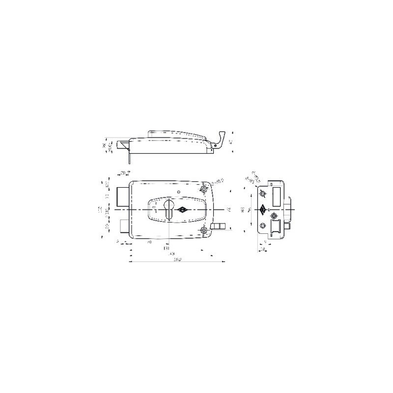 Serrure applique monopoint horizontale à tirage profil européen FREELOX - JPM